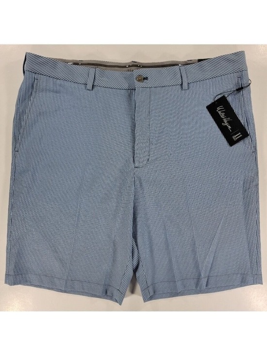 Walter Hagen Other - NEW Walter Hagen 11 Majors Golf Shorts Mens 42 Navy Blue Striped Seersucker NWT